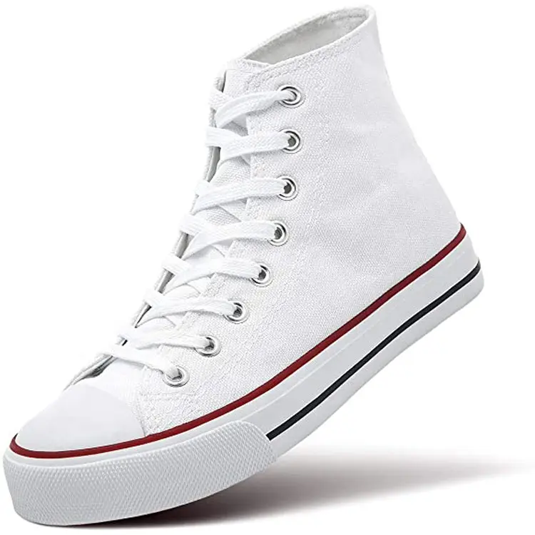 Canvas Sneakers Ups Rubber China High Top Lace Female OEM  ODM Service Top Grade Women Casual Walking Shoes