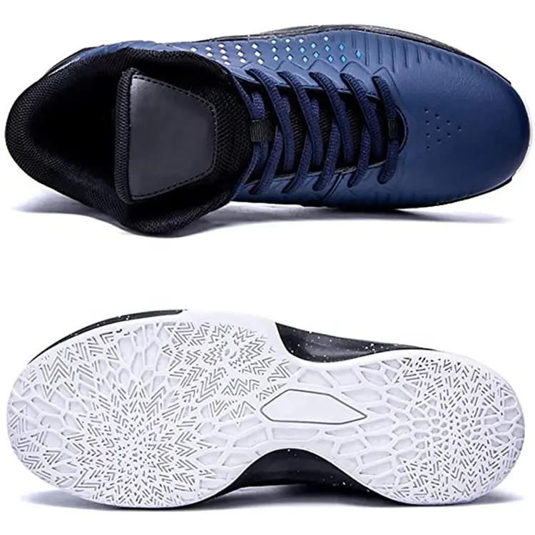 Men Breathable Sports Sneakers Anti Slip China Shoe Box Customized JIAN ER Wear Resistant High Upper Basketball Shoes