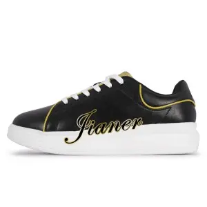 JIANER Wholesale Quality Custom Logo Cheap Women Men Zapatos Leather White Flat Casual Shoes Unisex