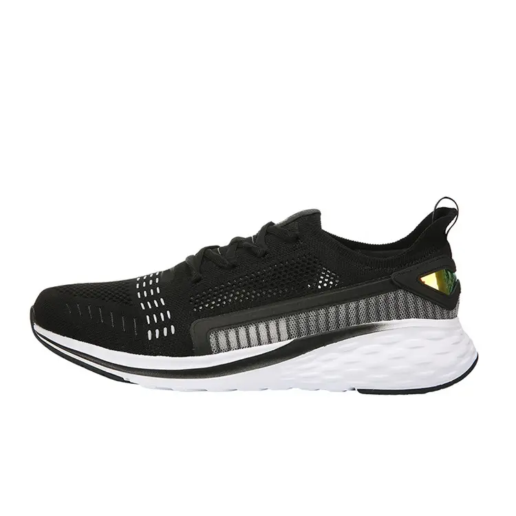 China Lace-up Custom Brand Sneakers New Fashion Style Breathable Zapatos Sport Knitting Casual Running Shoes