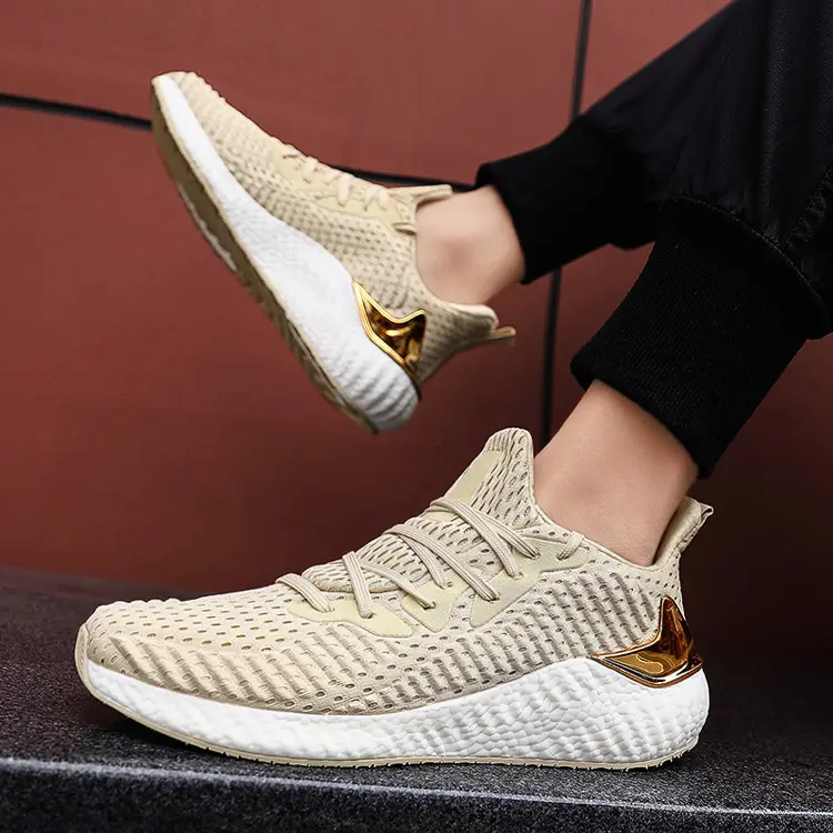 Custom Logo Designer OEM Rubber Outsole Mesh Upper Cheap Wholesale Casual Running Shoes White