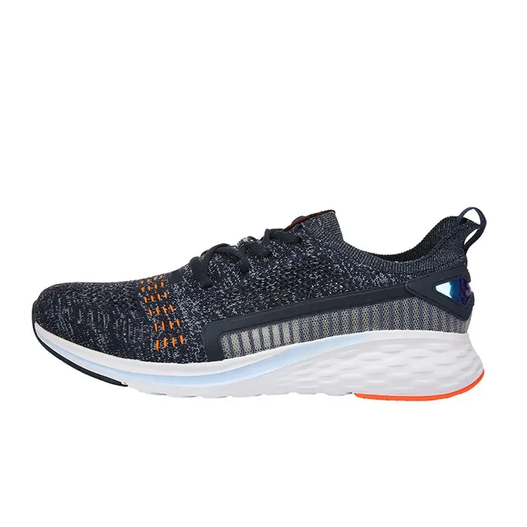 China Lace-up  Custom Brand Sneakers New Fashion Style Breathable Zapatos Sport  Knitting Casual Running Shoes