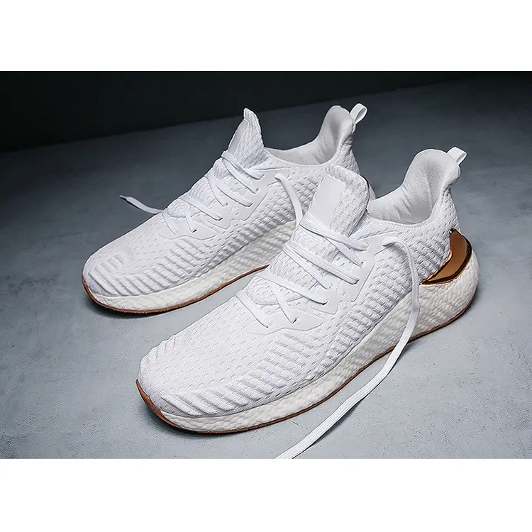 Custom Logo Designer OEM Rubber Outsole Mesh Upper Cheap Wholesale Casual Running Shoes White